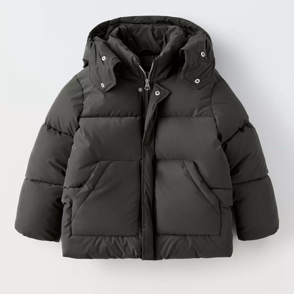 ZARA HOODED RUBBERIZED JACKET - Picture 1 of 1